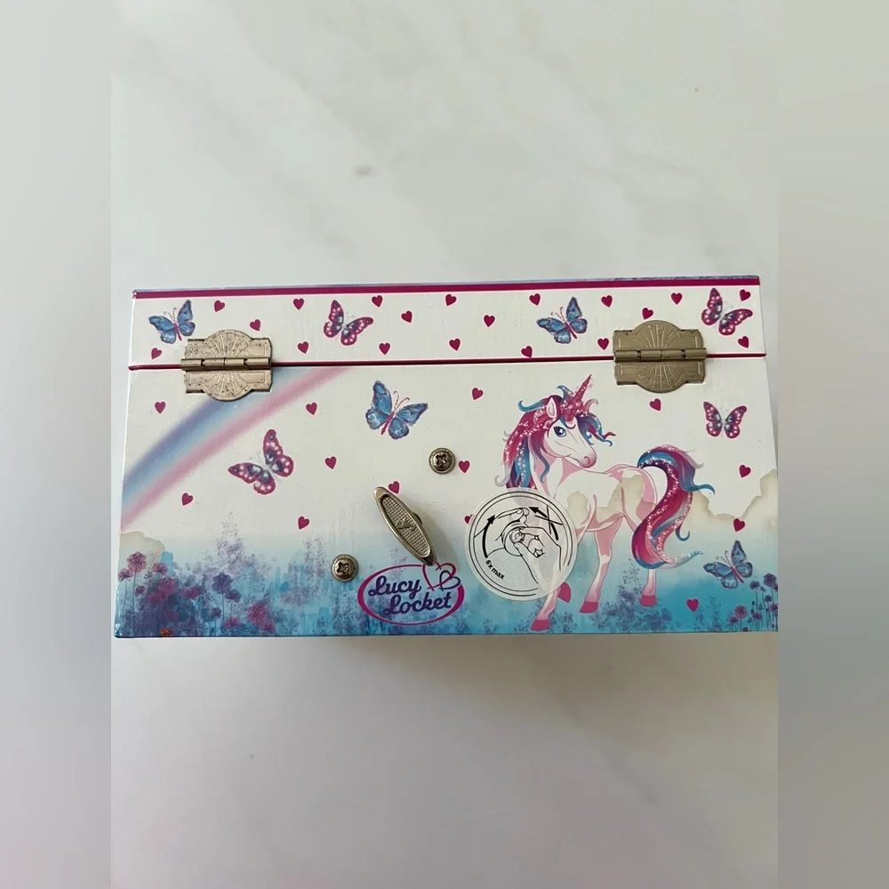 Fairy Glam Jewelry Music Box with unicorn Pullout Drawer Storage for Kids UK